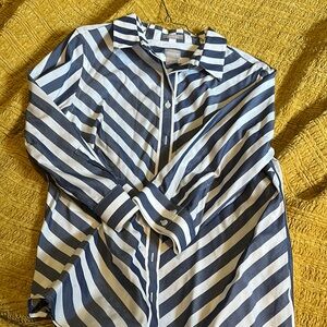 Chico's Striped Button-Up Shirt